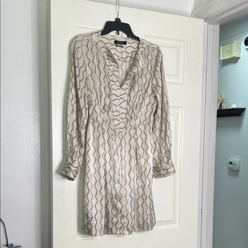 Isabel Marant Beige and Brown Zigzag Top